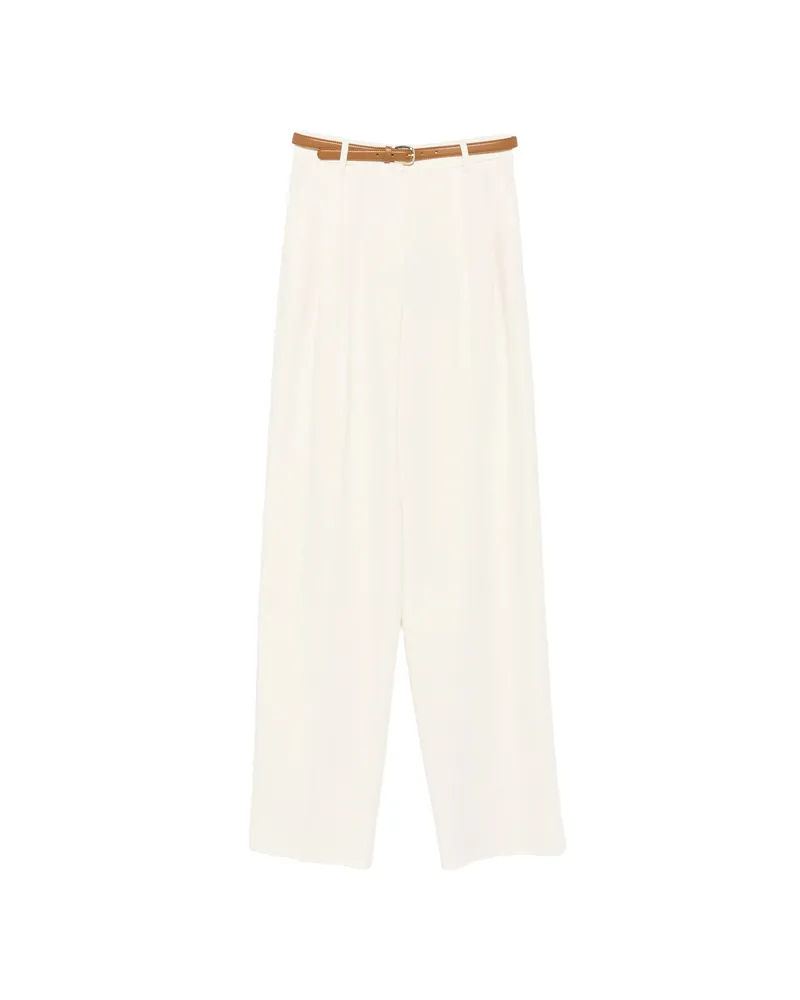 Max Mara Adunco Pleated Pressed-crease Trousers Neutrals