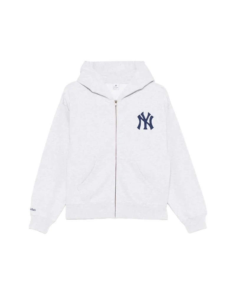 SPORTY & RICH Zip Hoodie Grey