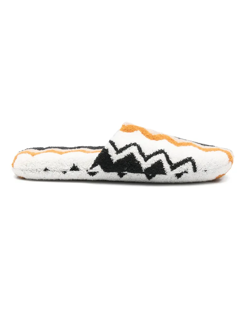 Missoni Home Zigzag-woven Slippers Neutrals