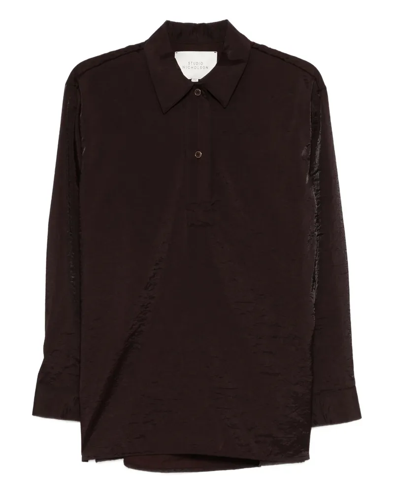 Studio Nicholson Polo-collar Shirt Brown