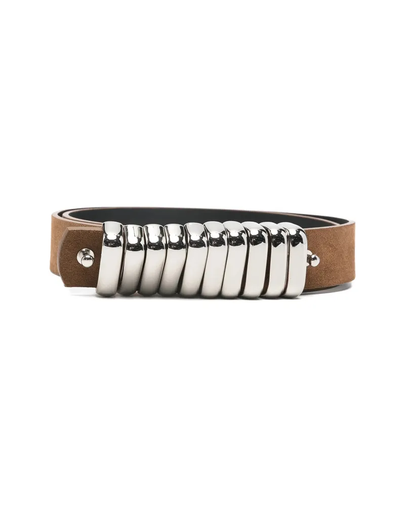 Federica Tosi Bold Leather Belt Brown