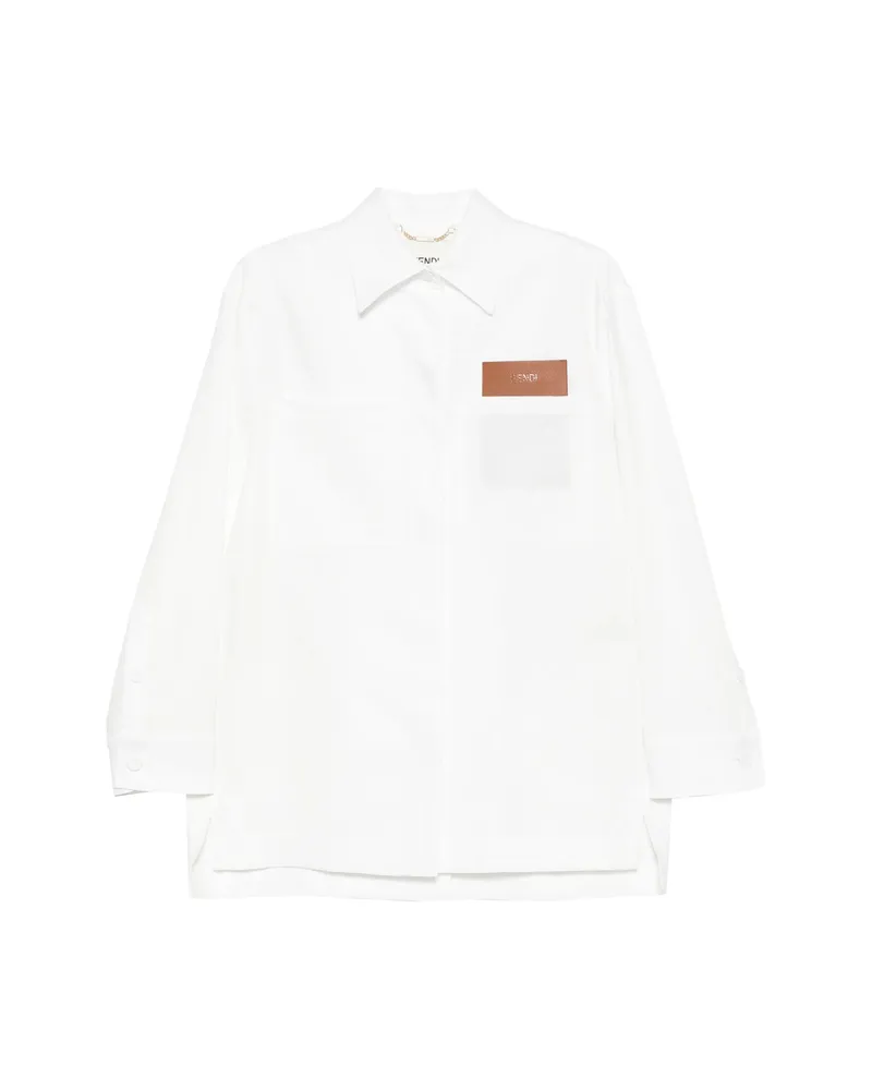 Fendi Logo-patch Jacket White