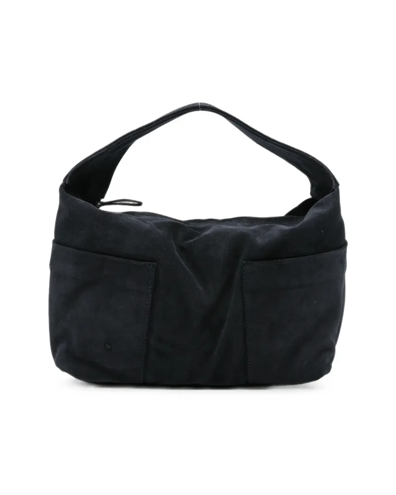 GIMAGUAS Suede Panelled Tote Bag Blue