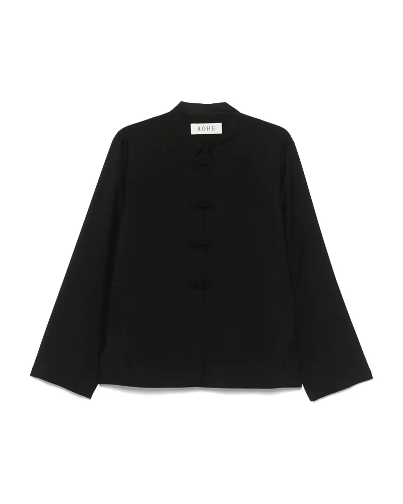 Róhe Mandarin-closure Jacket Black