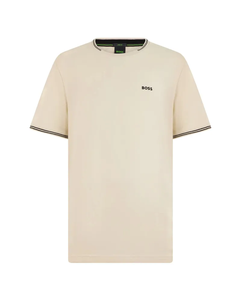HUGO BOSS Logo-print T-shirt Neutrals