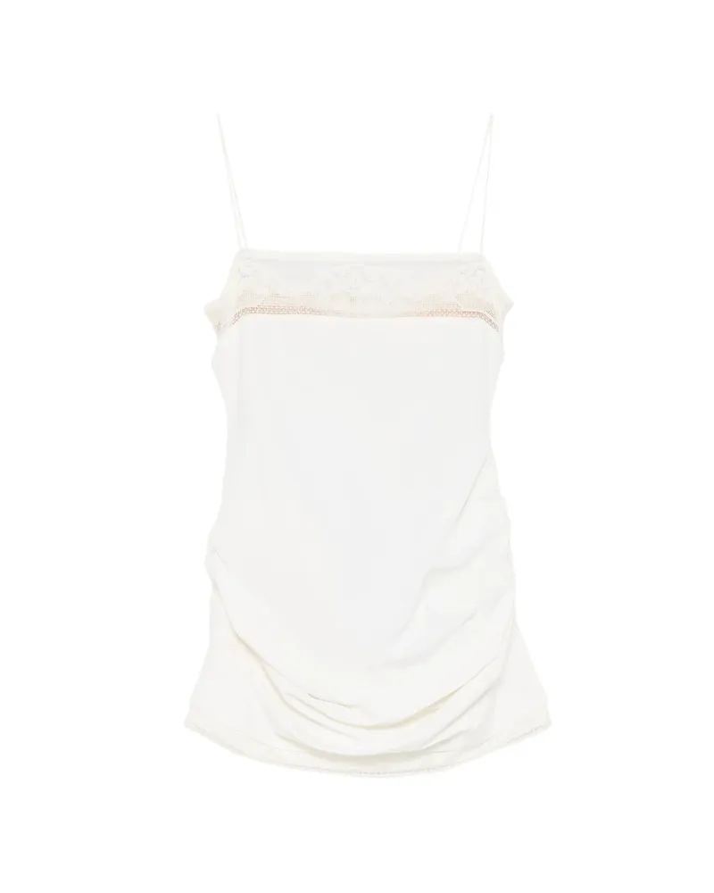 Magda Butrym Lace-trim Mini Dress White