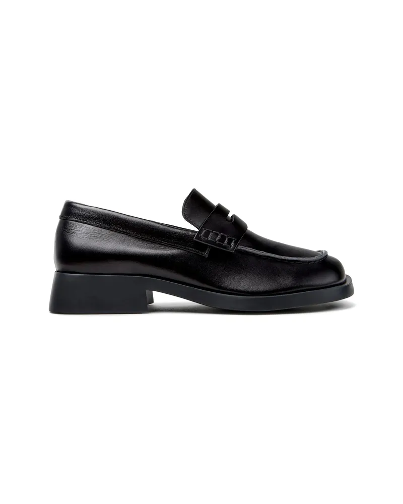 Camper Donna Smooth Leather Loafers Black