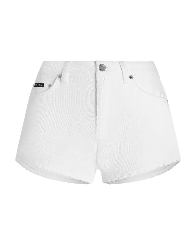 Dolce & Gabbana Frayed Shorts White