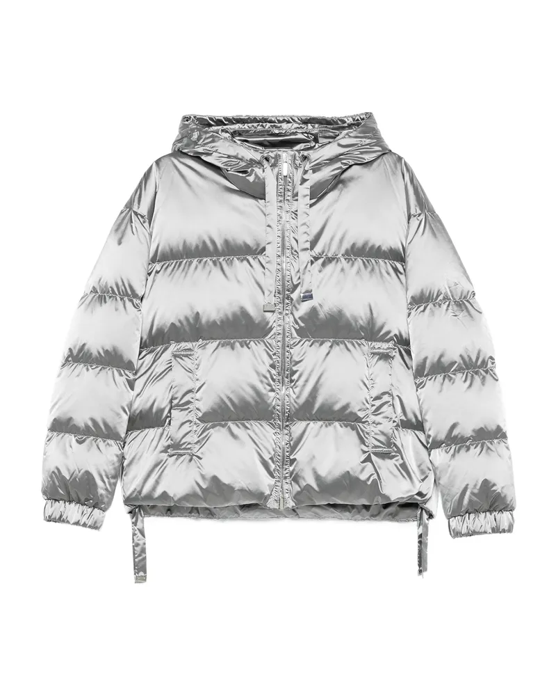 Max Mara Hooded Puffer Jacket Grey