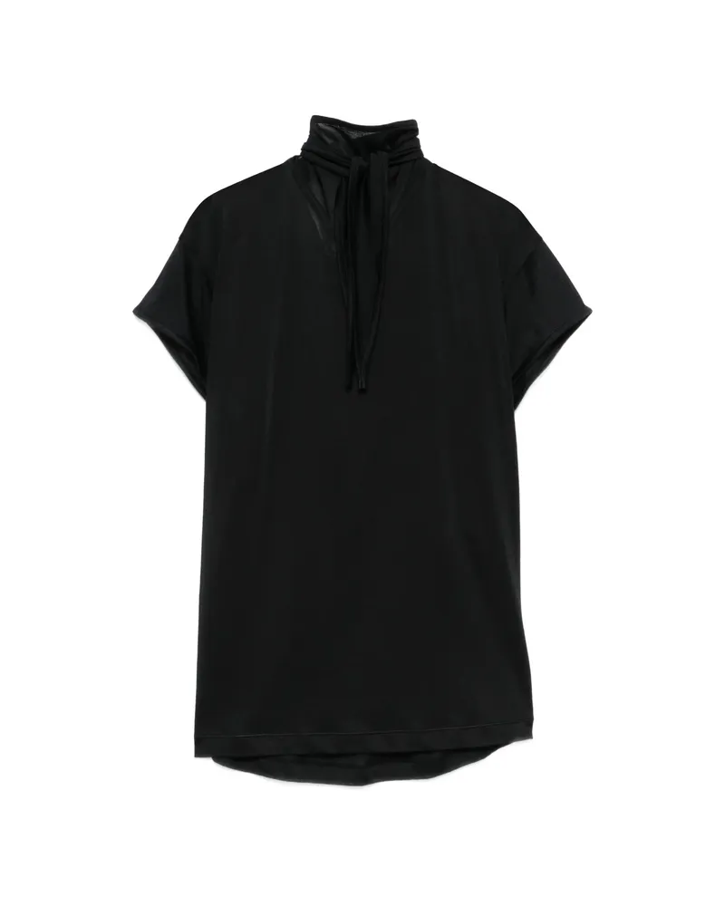 Christophe Lemaire Tie-neck T-shirt Black