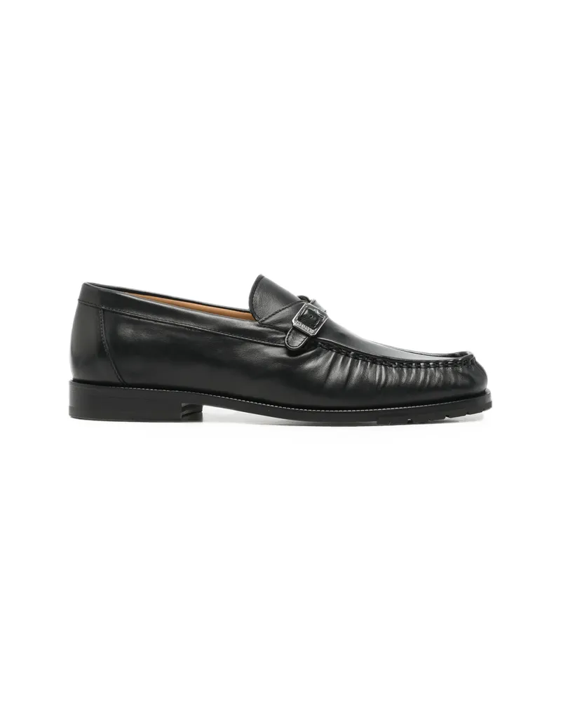 Magliano Buckled Leather Loafers Black