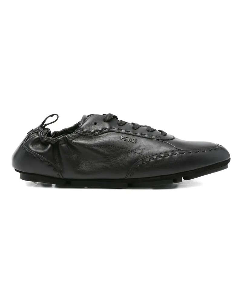 Fendi Fit Lace-up Sneakers Black