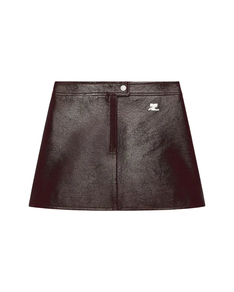 Courrèges Reedition Vinyl Mini Skirt Red
