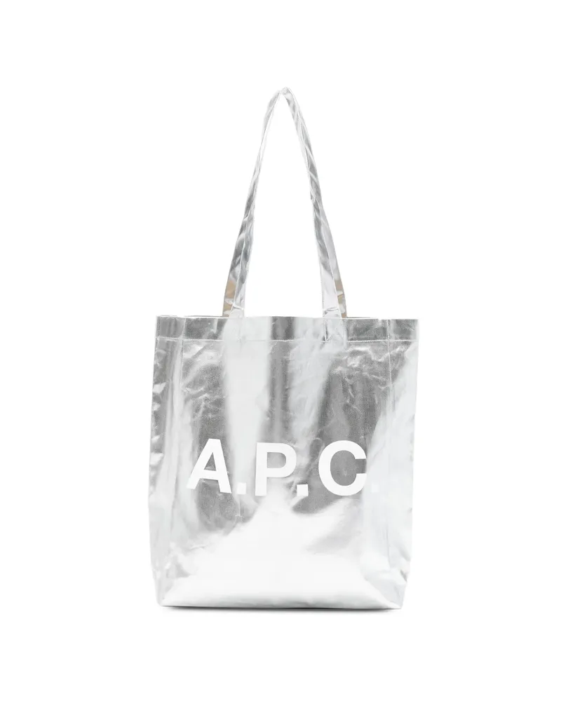 A.P.C. A. p.c. Logo-print Tote Bag Silver