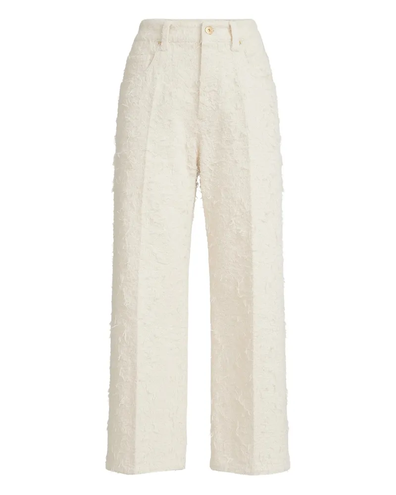 Brunello Cucinelli Fuzzy Trousers Neutrals