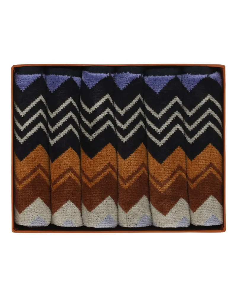 Missoni Home Giacomo Towel Set (set Of Six Black