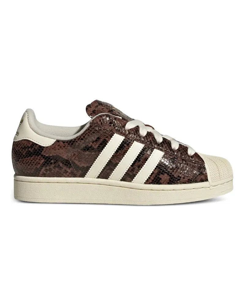 adidas Snakeskin Striped Sneakers Brown