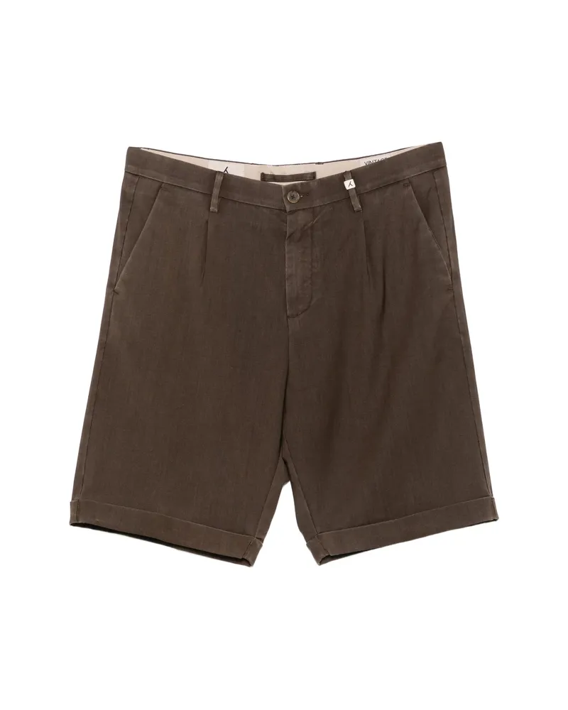 MYTHS Pleated Shorts Brown