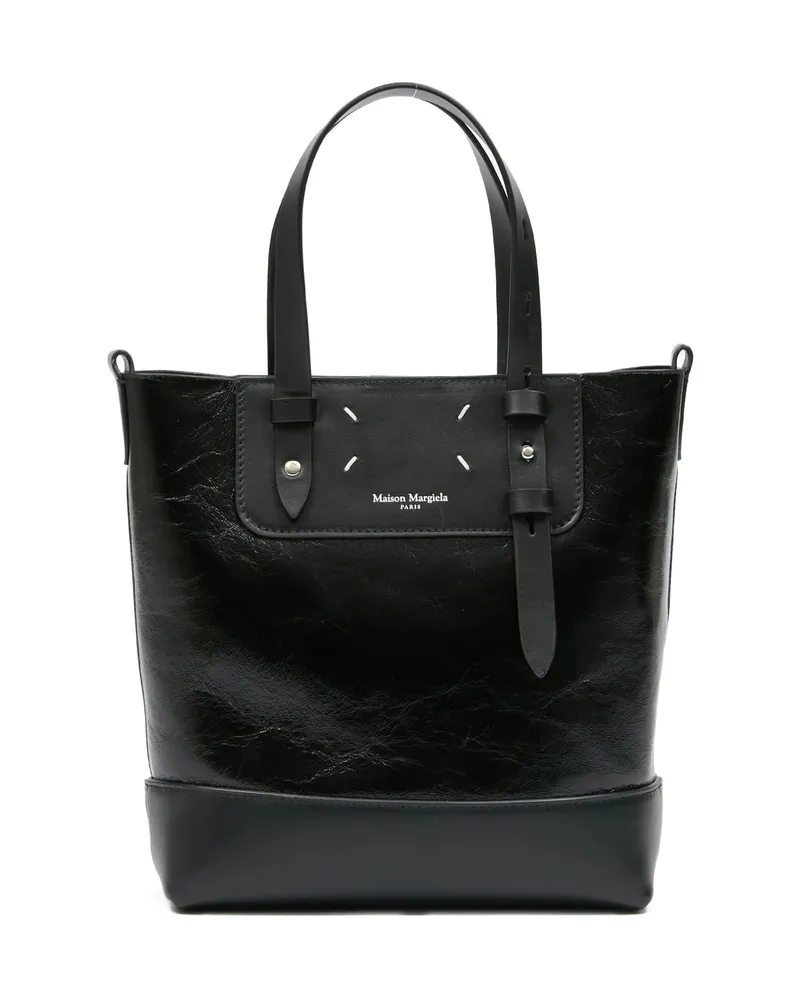 Maison Margiela Mini Vertcal Strap Tote Bag Black
