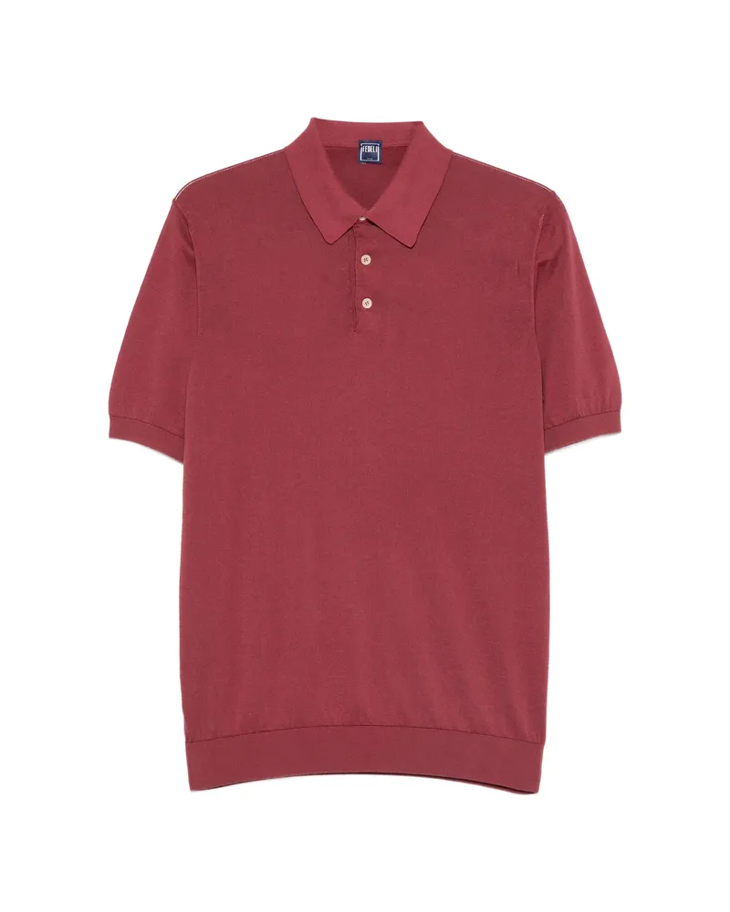 Fedeli Short-sleeve Polo Shirt Red