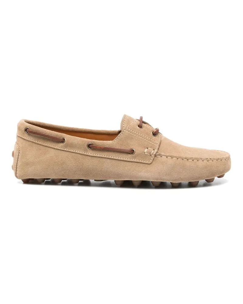 TOD'S Suede Loafers Neutrals