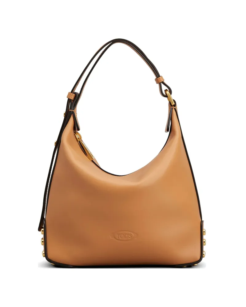 TOD'S Mini Sacca Stud-detail Shoulder Bag Neutrals