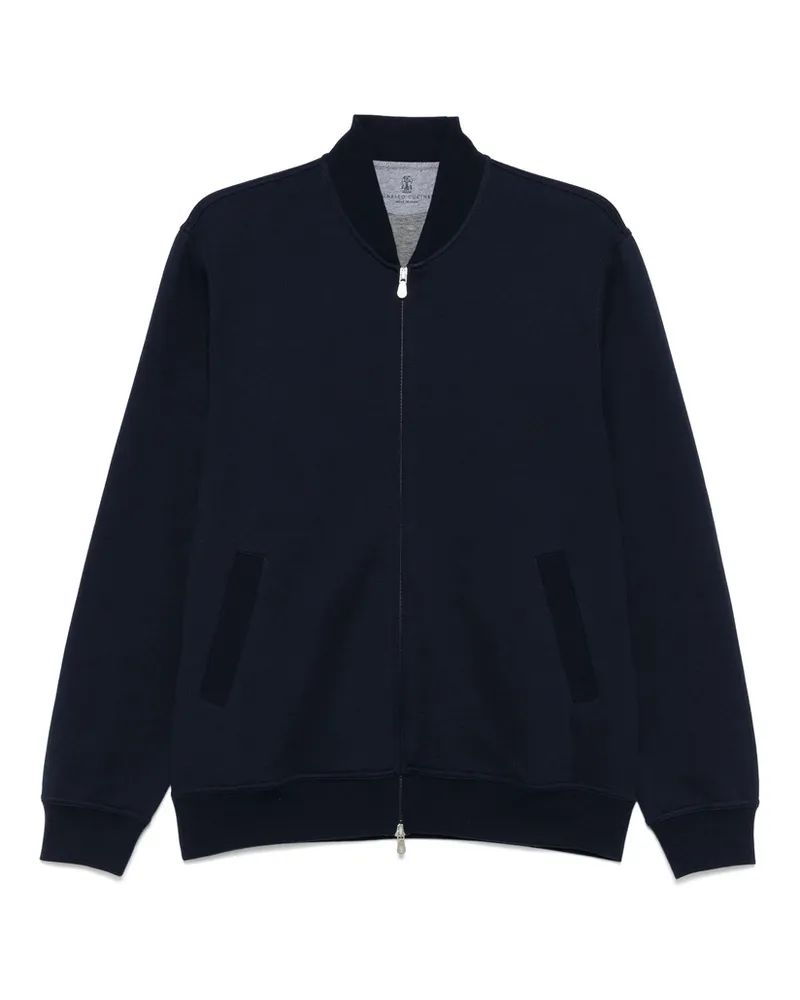 Brunello Cucinelli Zip-up Sweatshirt Blue