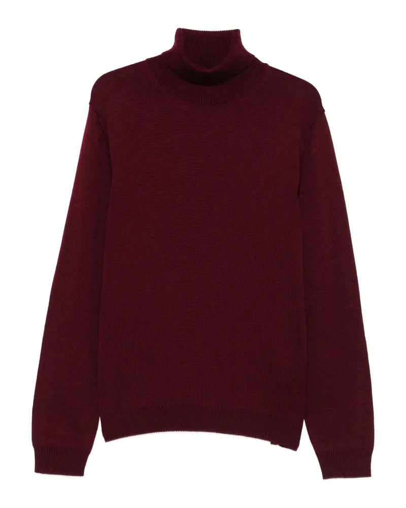 Roberto Collina Turtleneck Wool Sweater Red