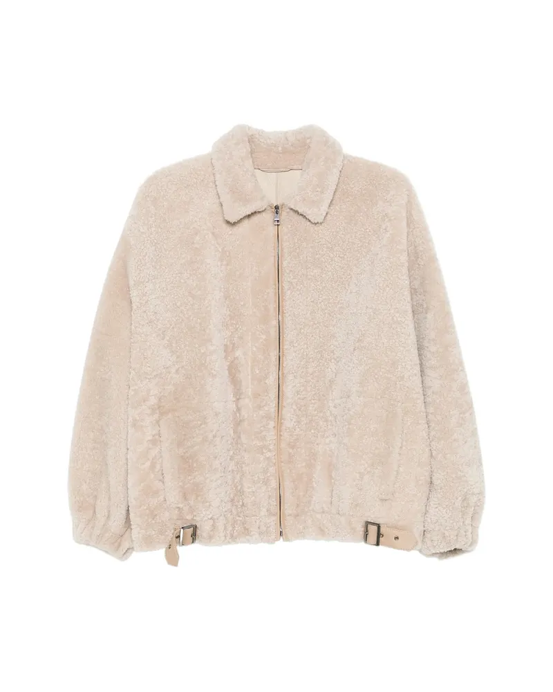 Simonetta Ravizza Buckle-detail Jacket Neutrals