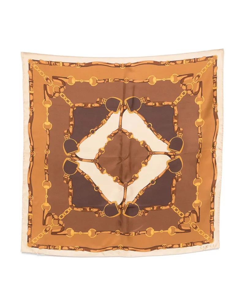 Gucci Printed Scarf Brown