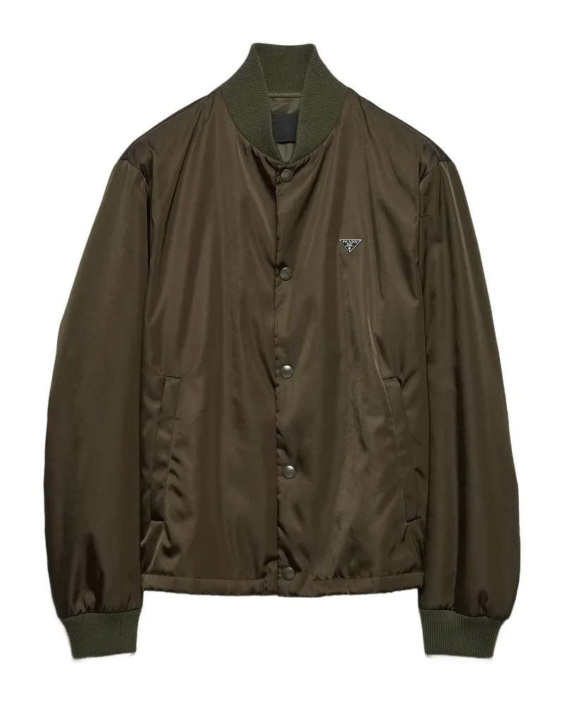 Prada Re-Nylon Bomber Jacket Green