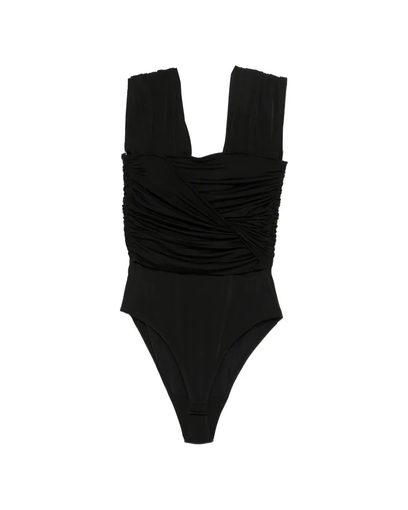 Ganni Twisted Bodysuit Black