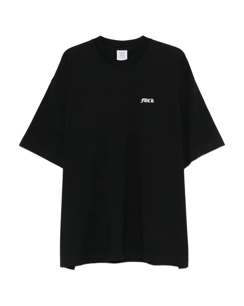 VETEMENTS Lettering-print T-shirt Black