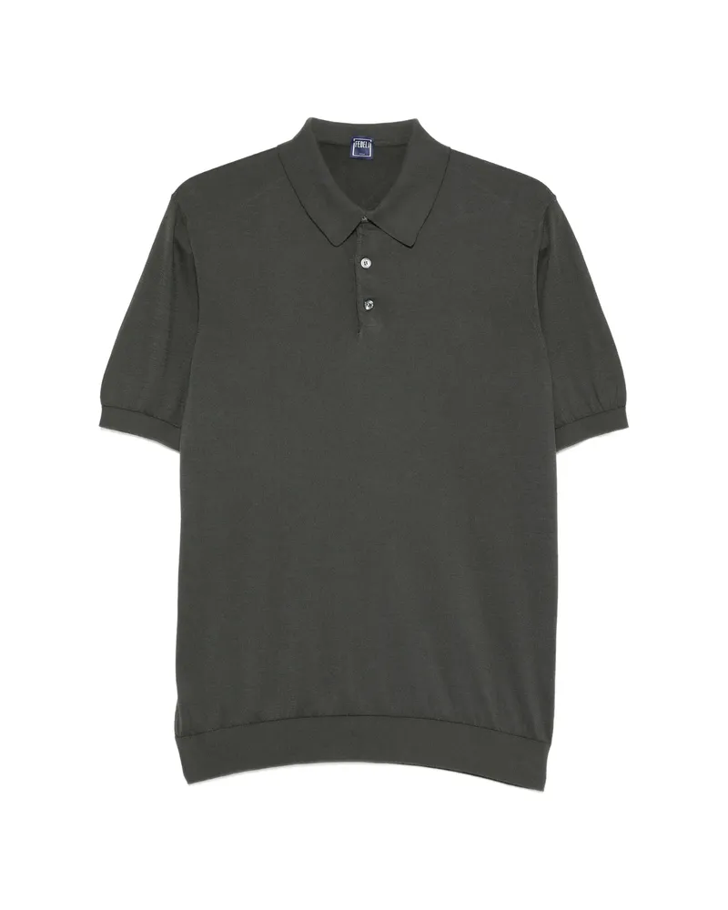 Fedeli Short-sleeve Polo Shirt Green