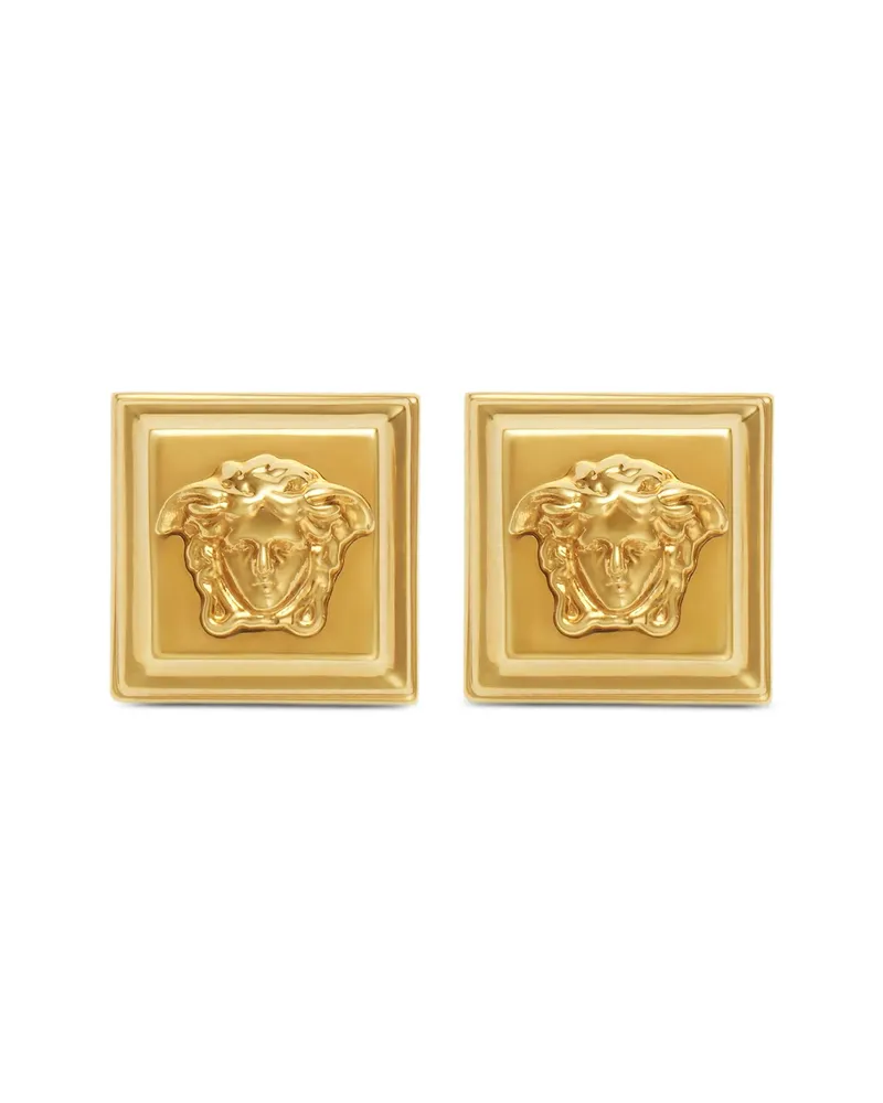 Versace Medusa Square Earrings Gold