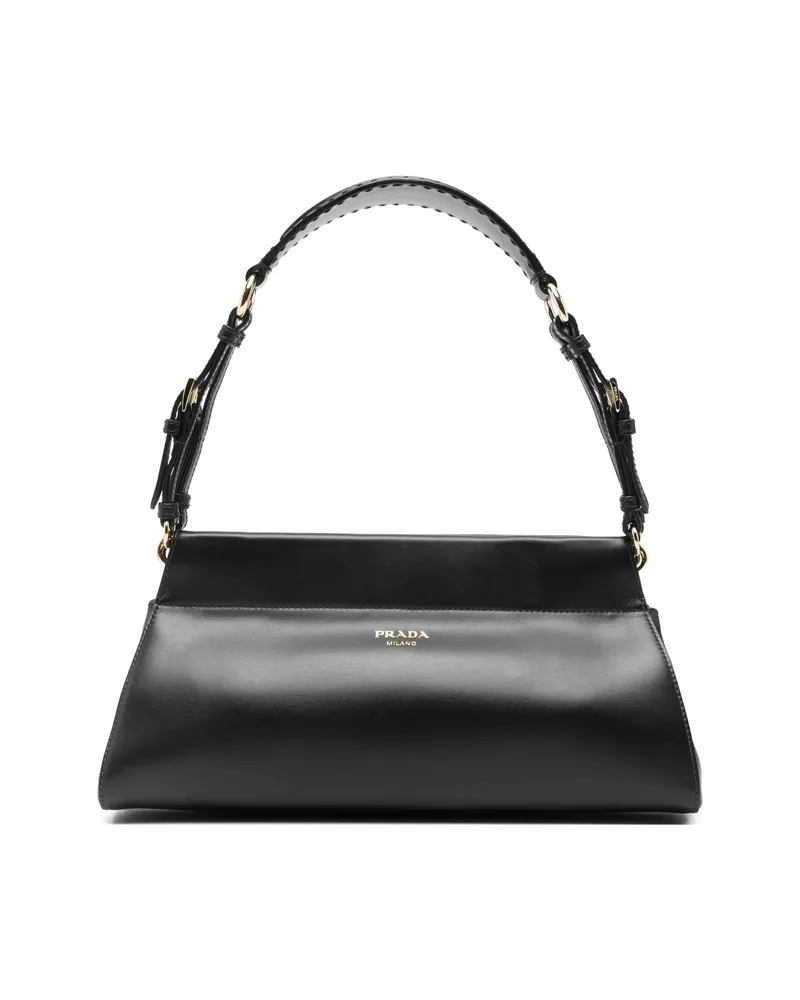 Prada Medium Enchaîné Leather Shoulder Bag Black