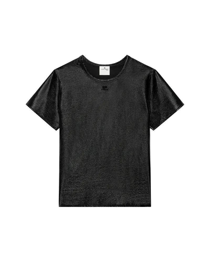 Courrèges Logo-patch T-shirt Black