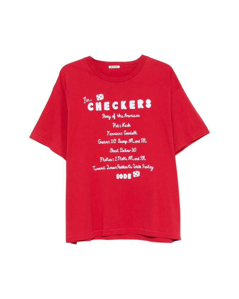 BODE Feed Graphic-print T-shirt Red