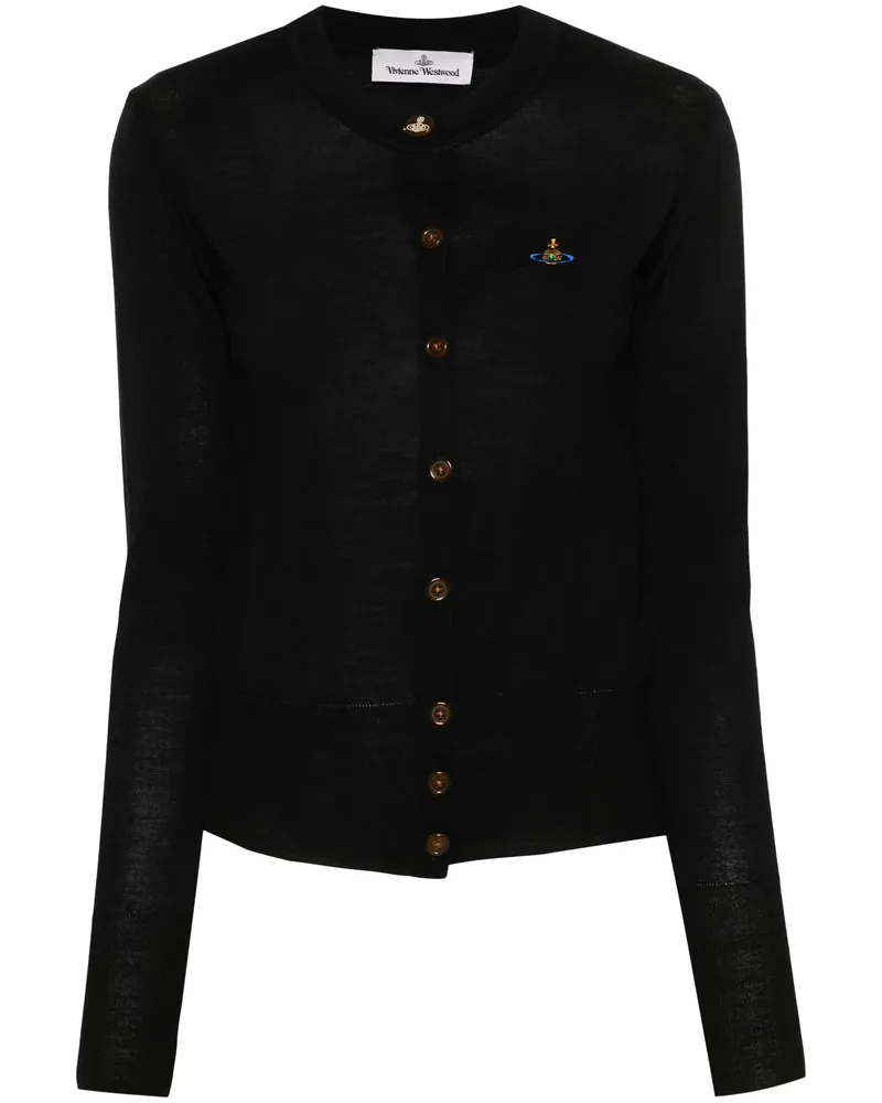 Vivienne Westwood Orb-embroidered Cardigan Black
