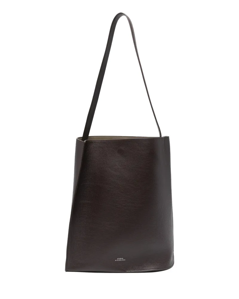 Studio Nicholson Leather Shoulder Bag Brown