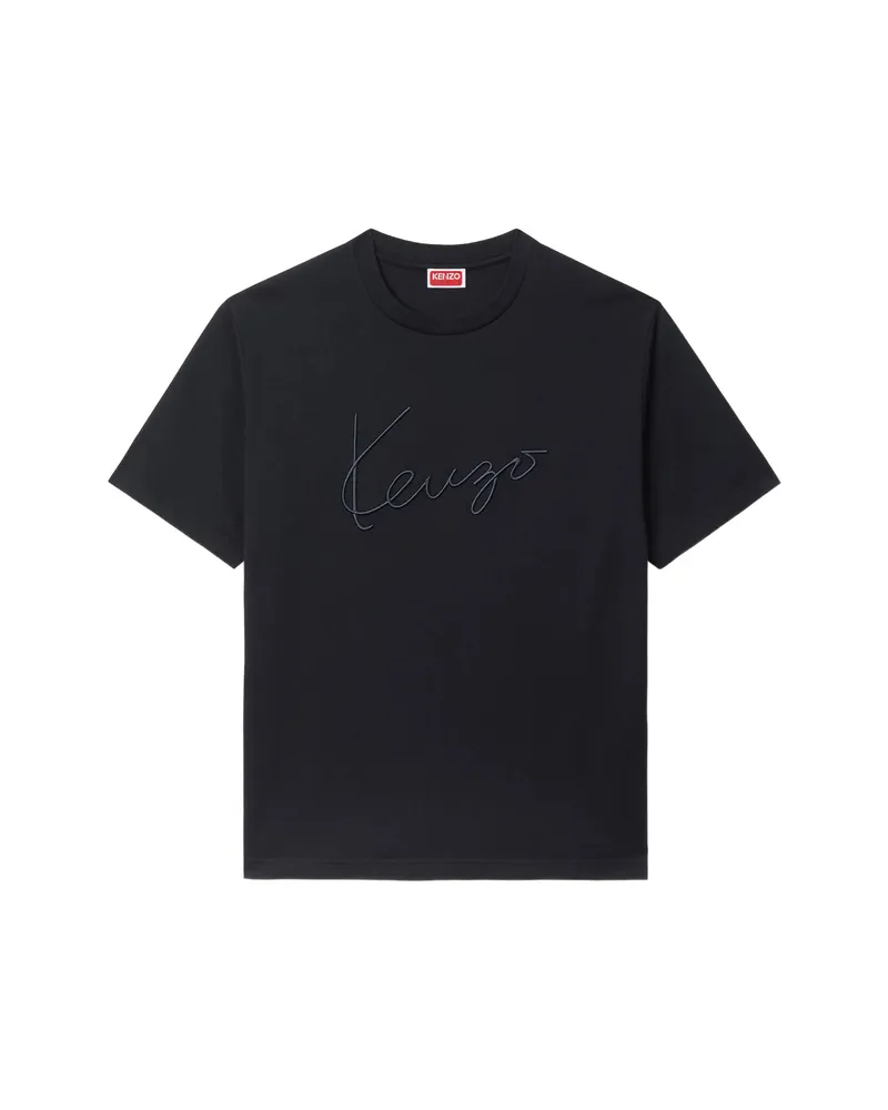 Kenzo Signature Cotton T-shirt Black
