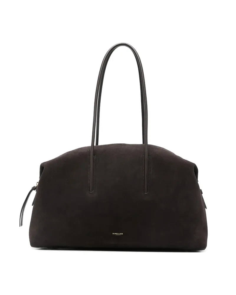 DeMELLIER Stockholm Suede Shoulder Bag Brown