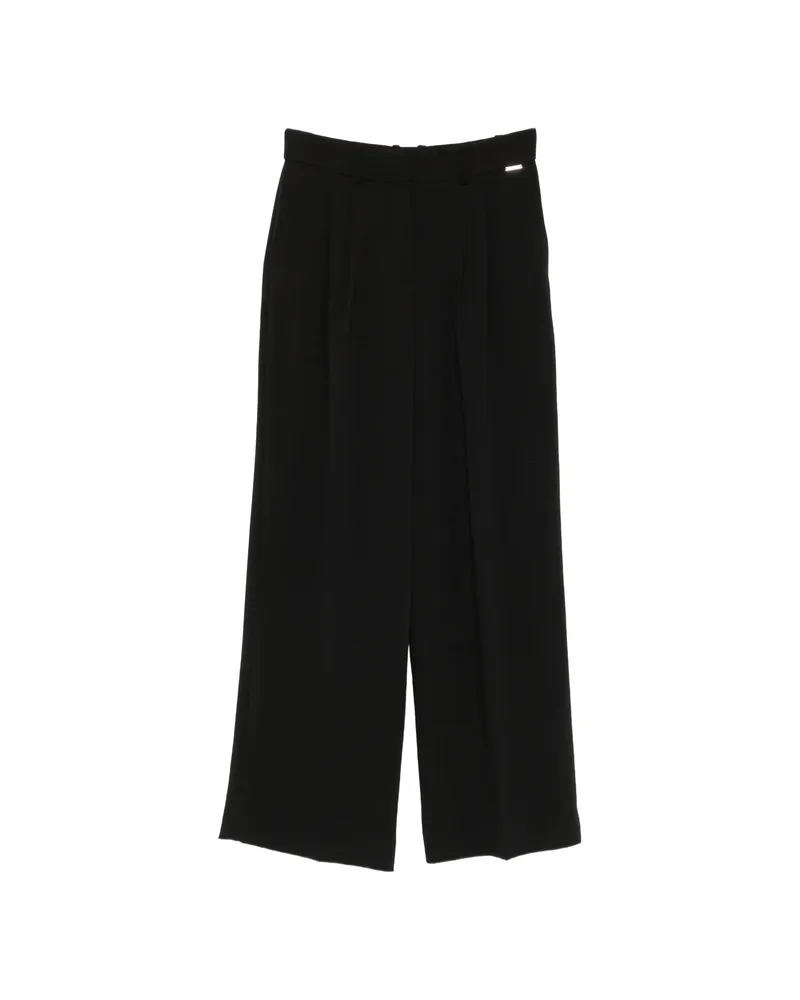 Calvin Klein Pleated Tailored Trousers Black