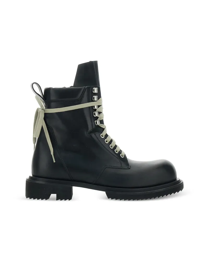 Rick Owens Low Army Lace-up Lug-sole Boots Black
