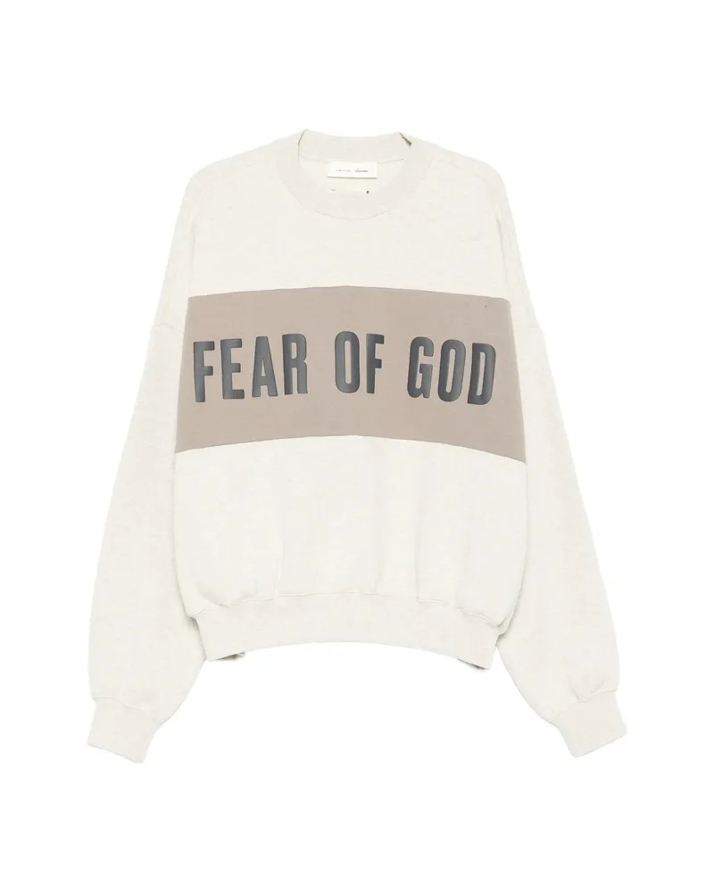 Fear of God Logo-print Panelled Sweater Neutrals