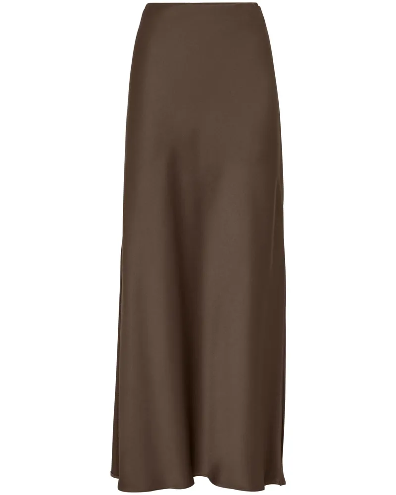 Brunello Cucinelli Maxi Bias-cut Skirt Brown