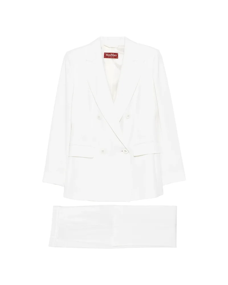 Max Mara Double-breasted Suit White