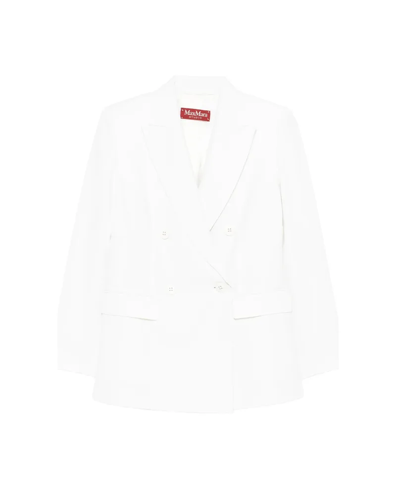 Max Mara Double-breasted Pocket Jacket White