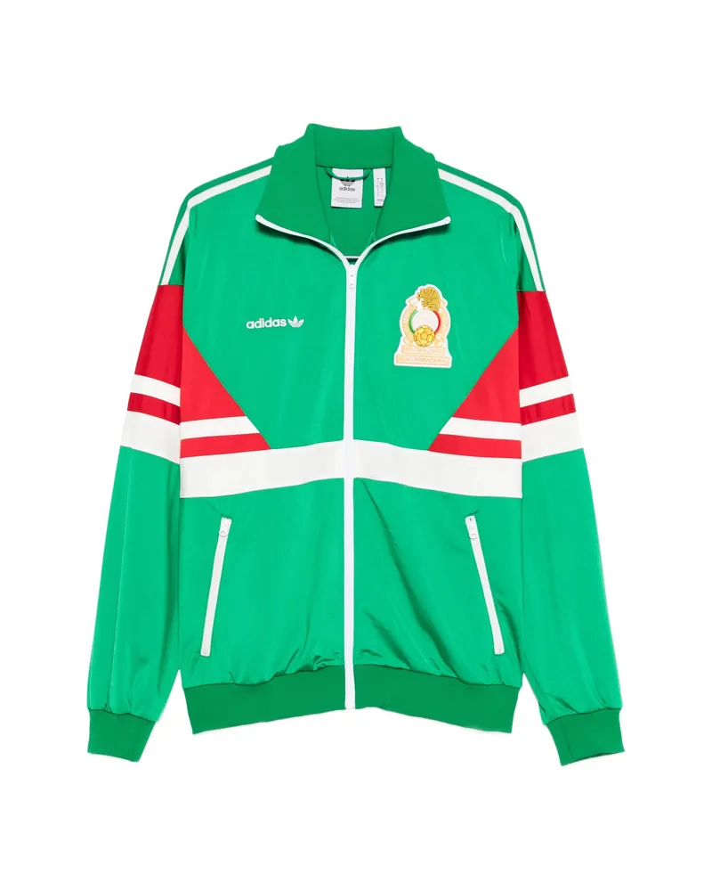 adidas Embroidery-logo Zip Sweatshirt Green