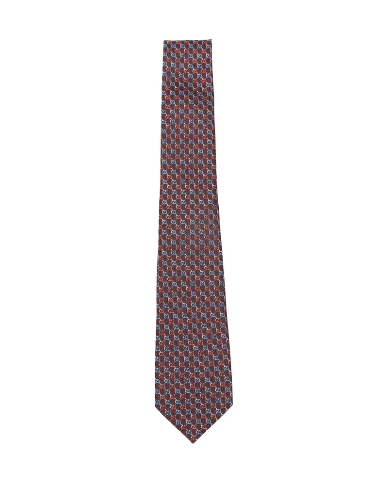 Gucci Monogram Tie Brown